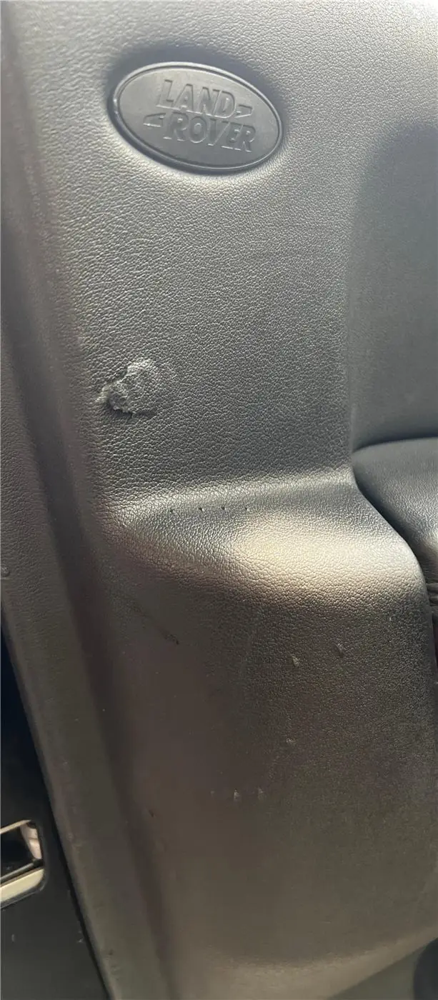 Before: Land Rover Passenger's Door Trim Scratch Repair