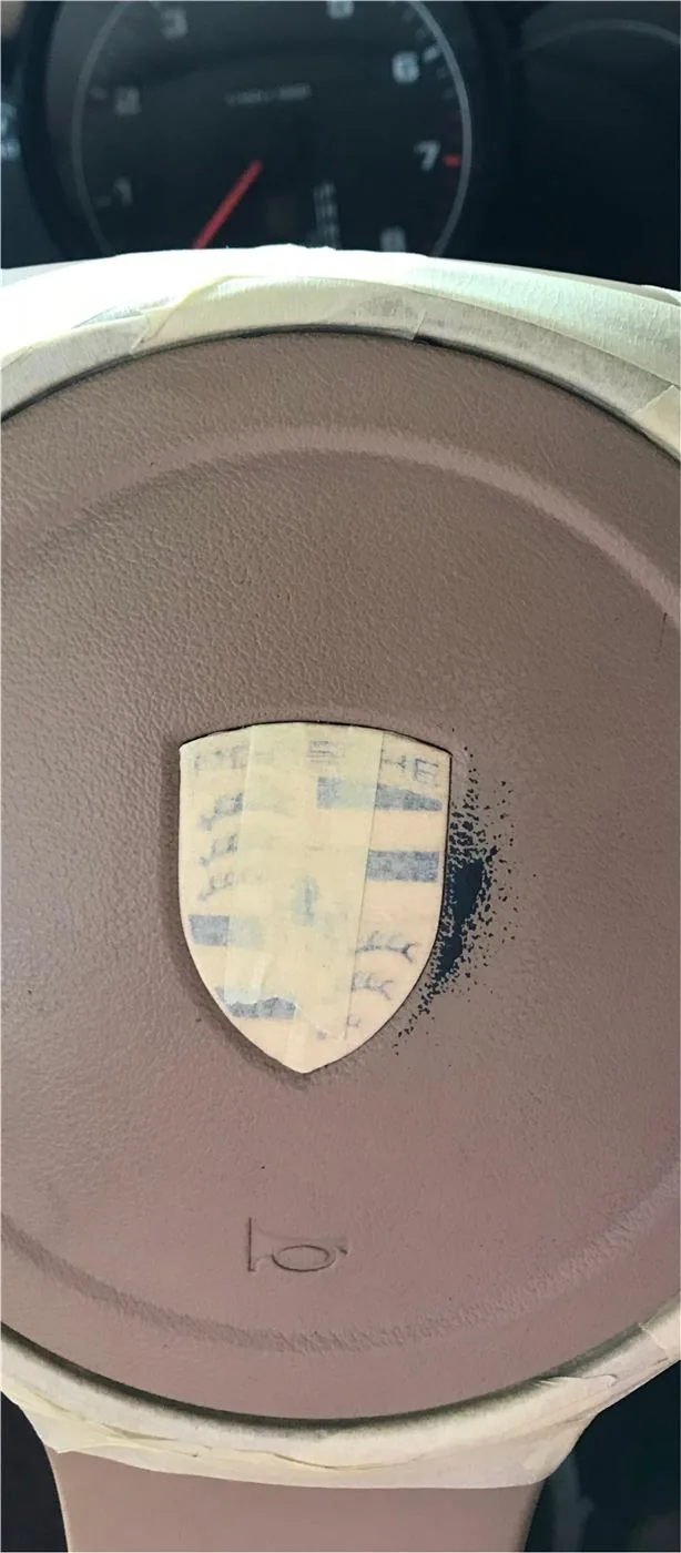 Before: Porsche Cayenne Airbag Cover Colour Wear Restoration