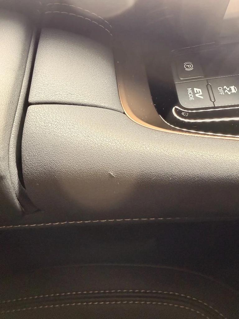 Before: Toyota Alphard 40 Series Center Console Crack Repair